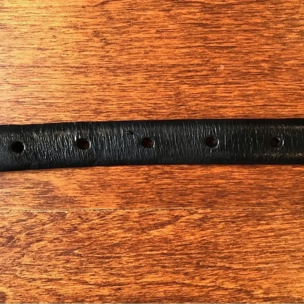Unique Fine Woven Leather Belt with Silver Hardware, Very Pretty, Size Medium